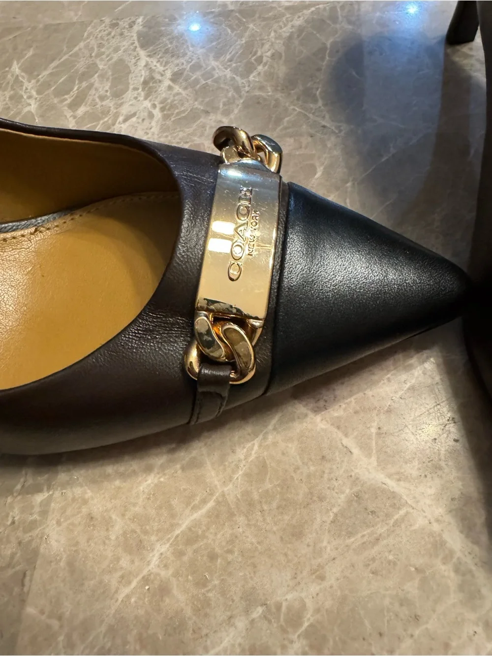 Coach Black and Gold Stiletto
Heels 6.5 - Picture 5 of 10